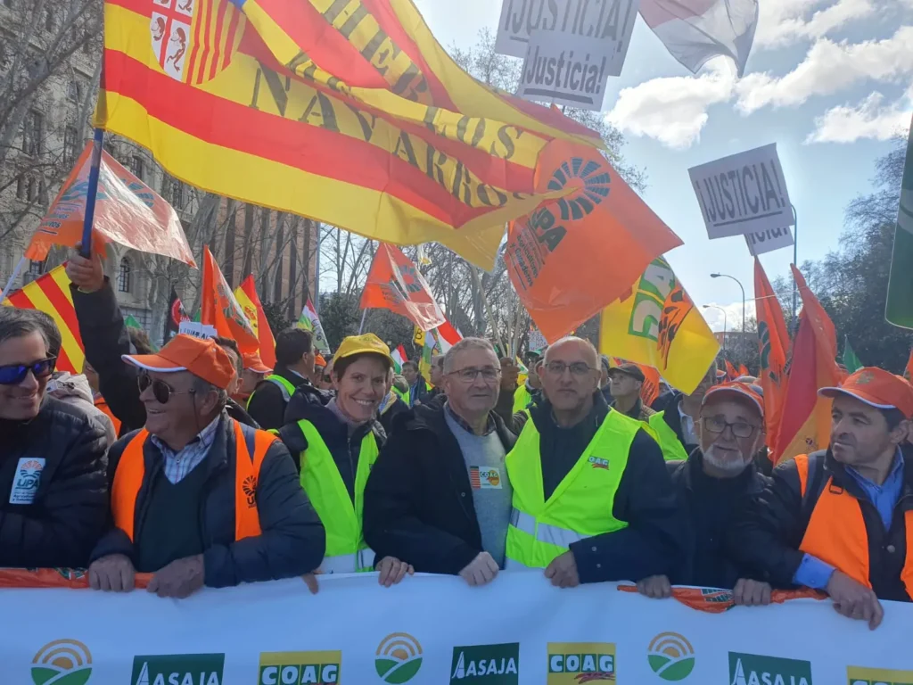 Lorenzo Rivera, de COAG Zamora, en la manifestación de Madrid.