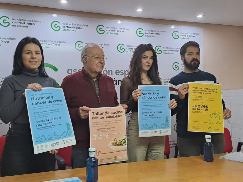 Presentación de las actividades del mes de marzo en la sede de la AECC. 