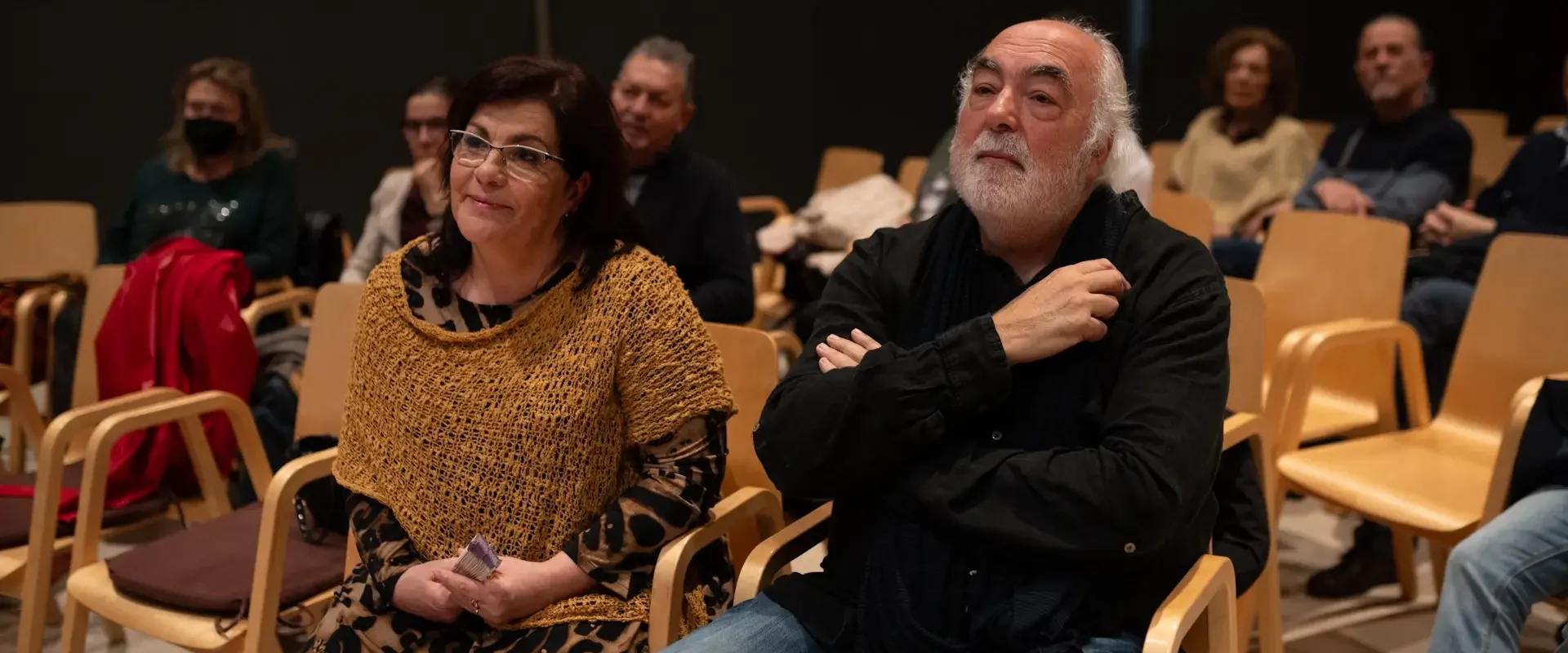 Dita De la Iglesia Y Fernando Martos, durante el homenaje en el Etnográfico.