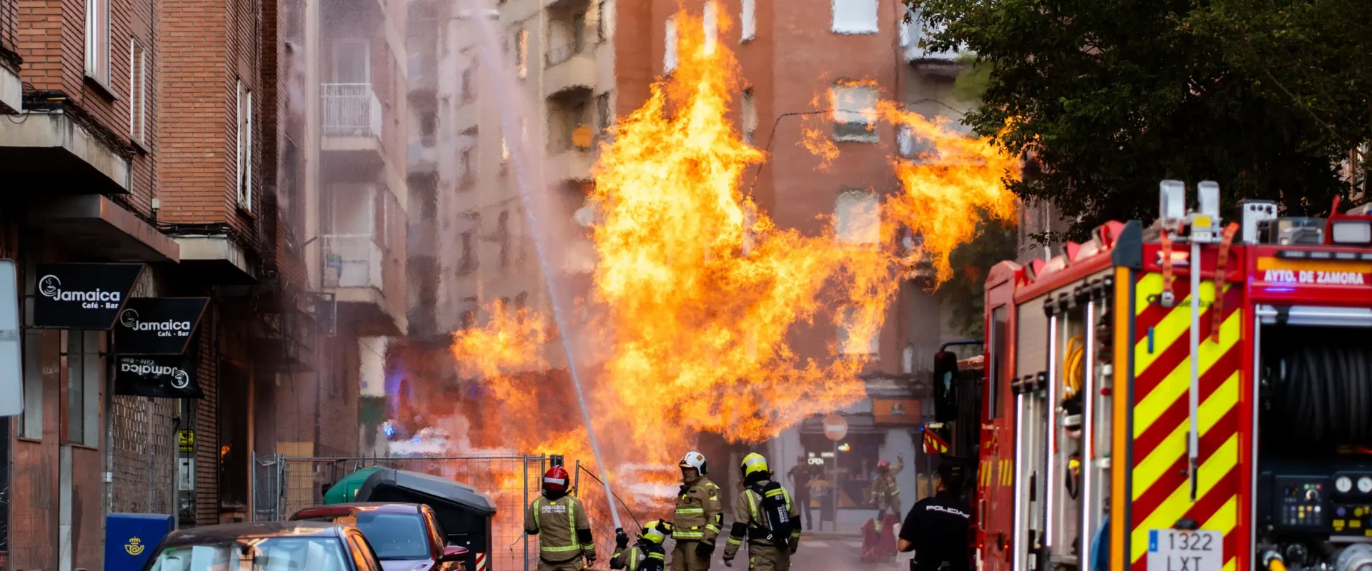 Escape de gas en Regimiento de Toledo. Foto Emilio Fraile.