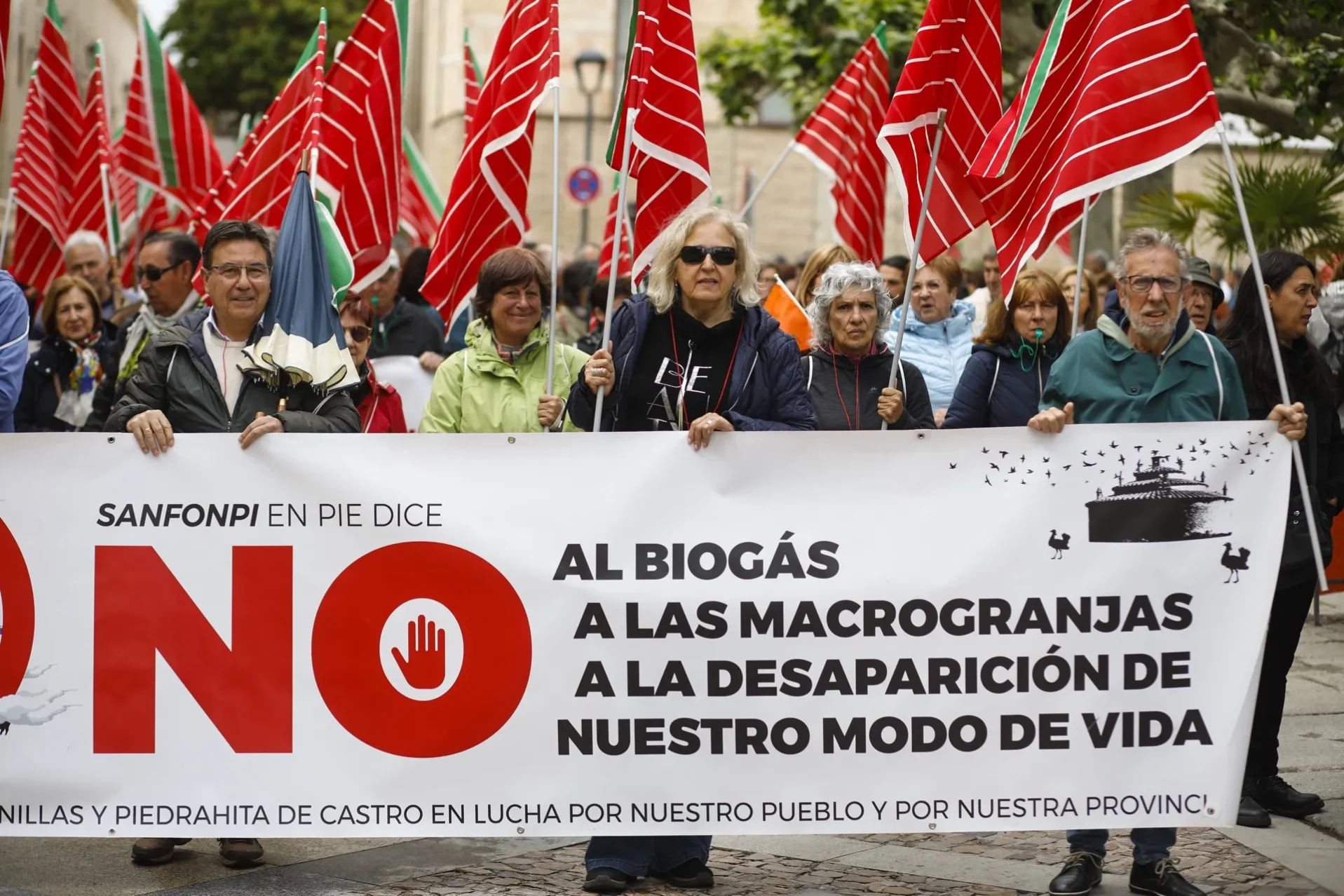 Manifestación contra el biogás en Zamora. Foto Paloma V. Escarpa
