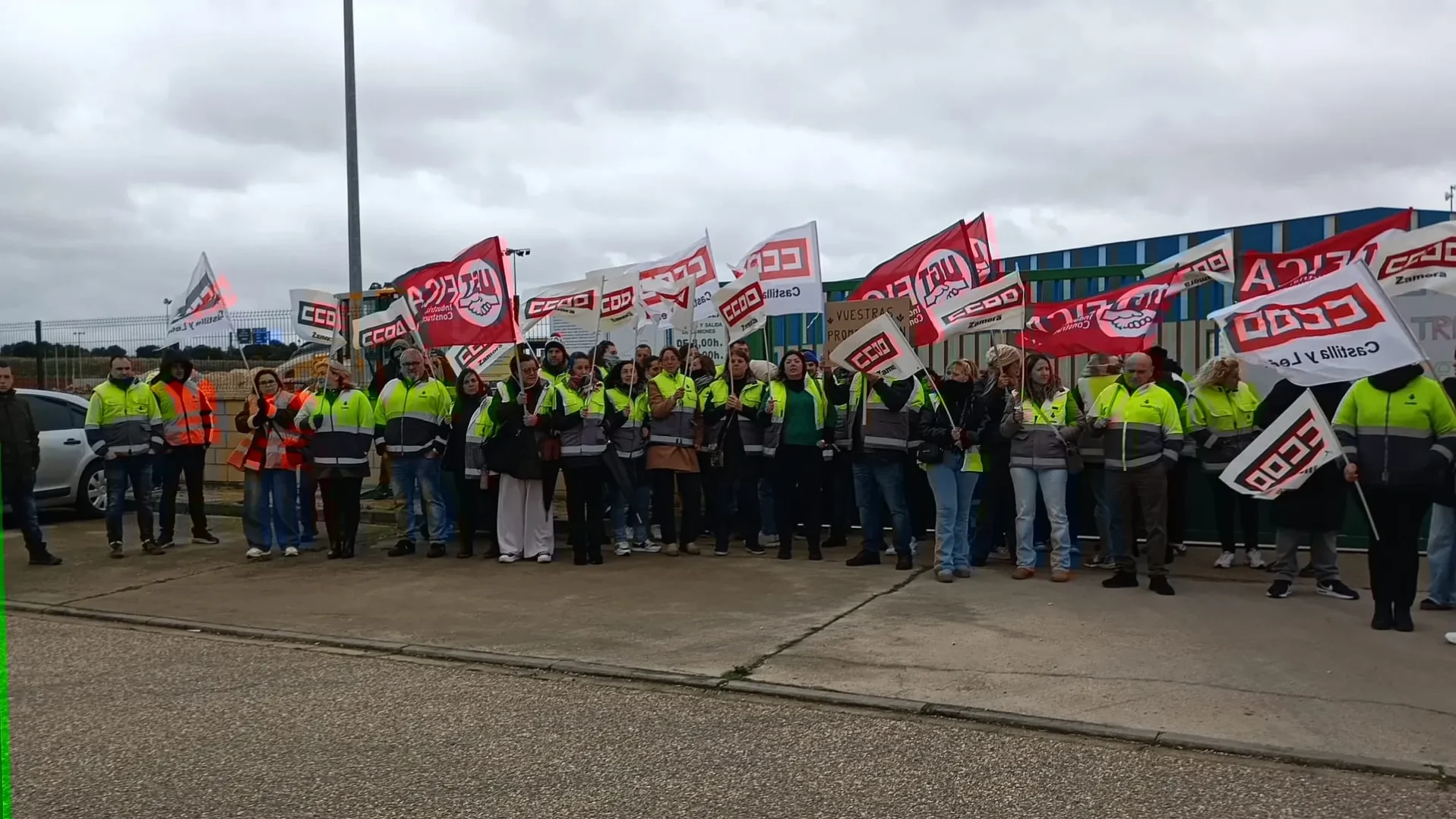 Manifestaciones de los trabajadores de Losán Villabrázaro. Cedida